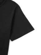 Baskılı Oversize Bisiklet Yaka T-shirt - Siyah resmi